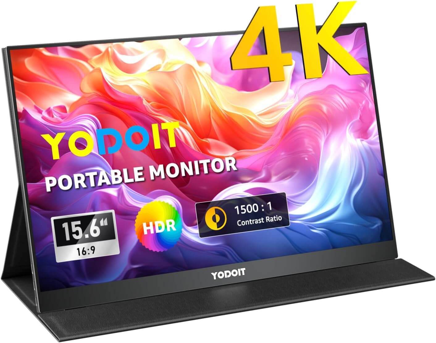 Moniteur portable 1920x1080 Ecran de moniteur FHD Affichage IPS avec haut-parleurs integres USB Type C Moniteur de soins oculaires