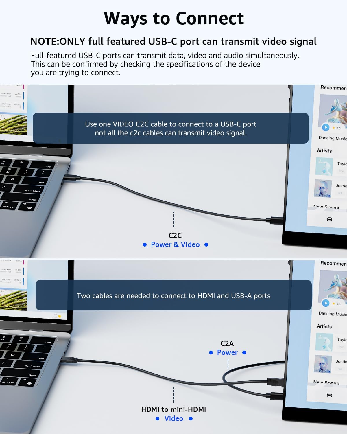(UK ONLY - LAST 20 PCS)Yodoit Portable Monitor, 15.6" 1920×1080P FHD Screen IPS Display with Kickstand, USB-C & HDMI Connectivity, Built-in Speakers, for Laptop/PC/Mac/PS3/4/5/Xbox