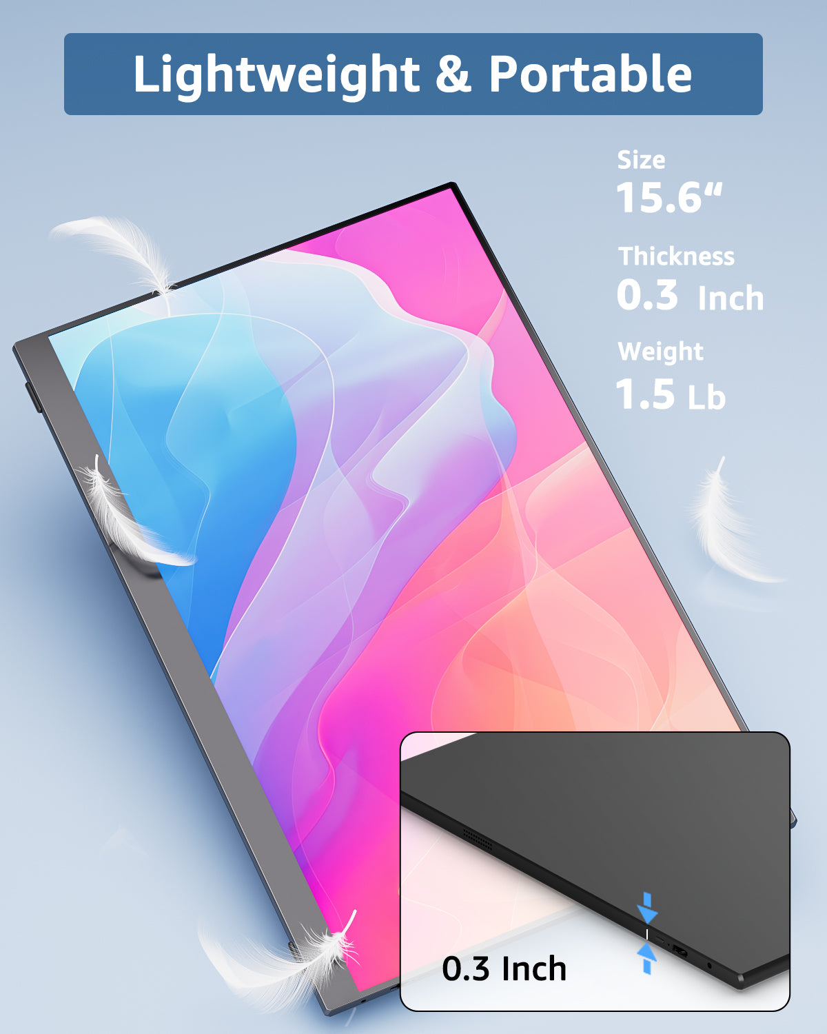 YODOIT Portable Monitor | 15.6” FHD 1080P