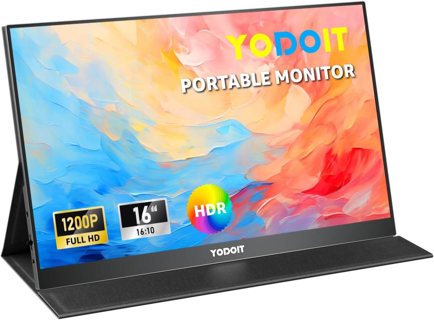 Moniteur portable 1920x1080 Ecran de moniteur FHD Affichage IPS avec haut-parleurs integres USB Type C Moniteur de soins oculaires