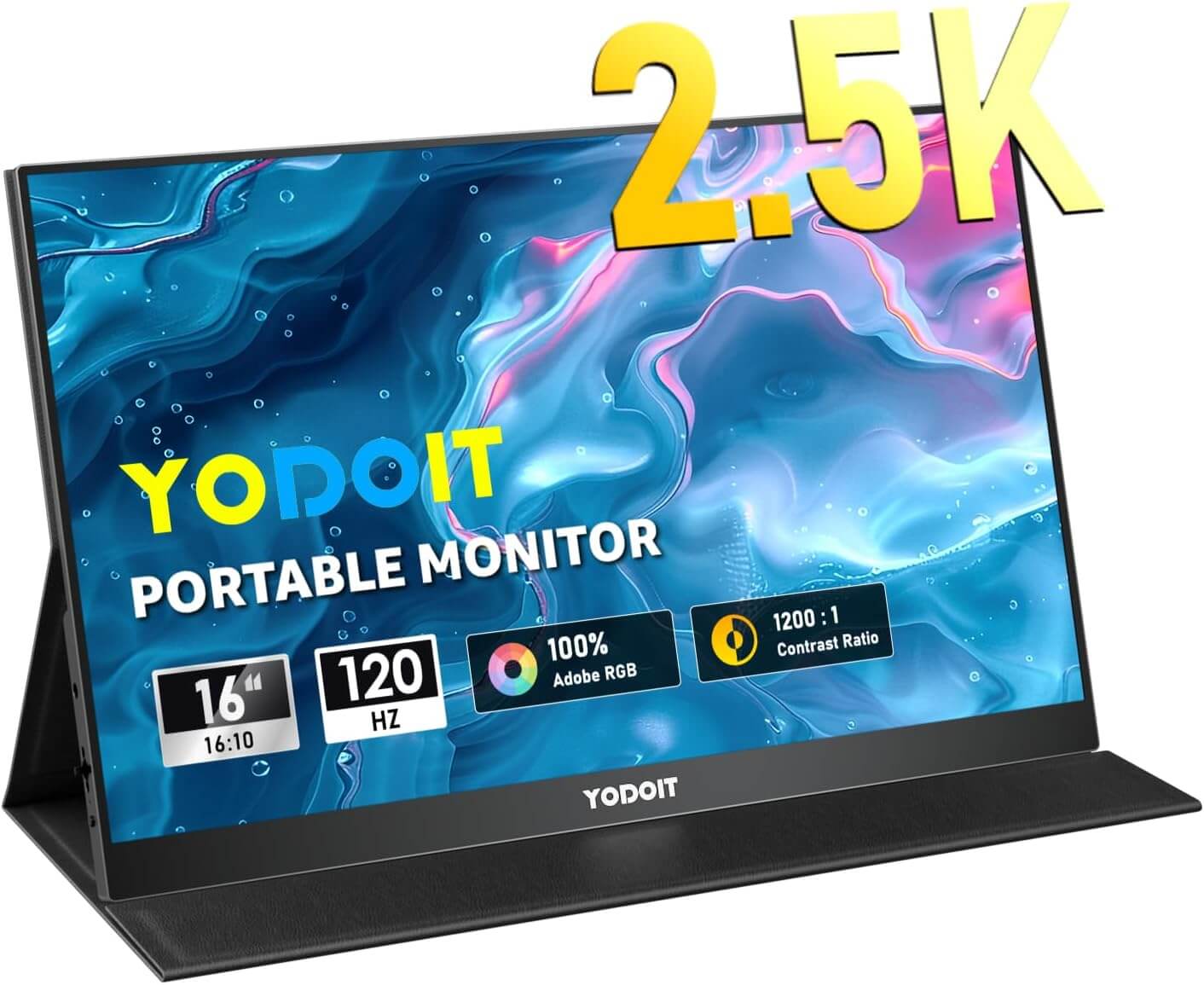 Moniteur portable 1920x1080 Ecran de moniteur FHD Affichage IPS avec haut-parleurs integres USB Type C Moniteur de soins oculaires